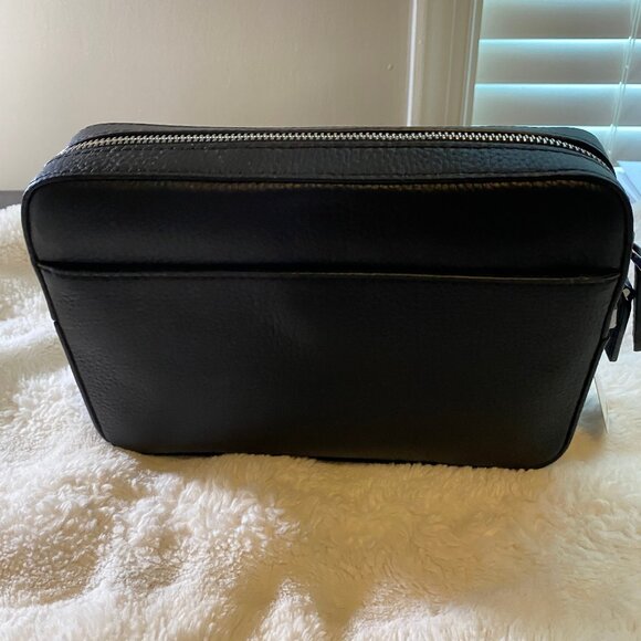 Michael Kors Utility Cross Body Leather Bag - Color Black & White - Picture 3 of 8